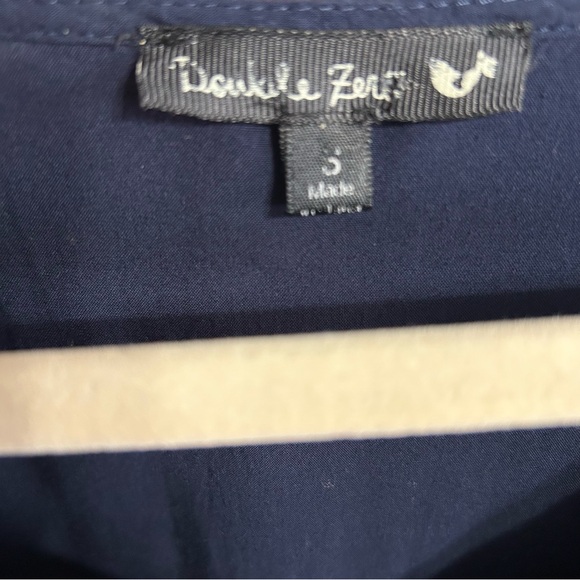 Double Zero Hippie Boho Embroidered Bohemian 70's Bell Sleeve Tunic Blouse Sz S - Picture 8 of 12